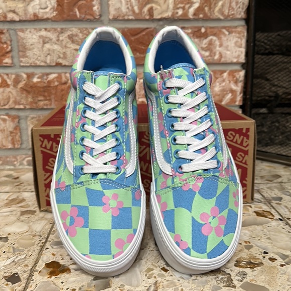 Vans Old Skool Stacked checkerboard floral blue - Picture 3 of 9